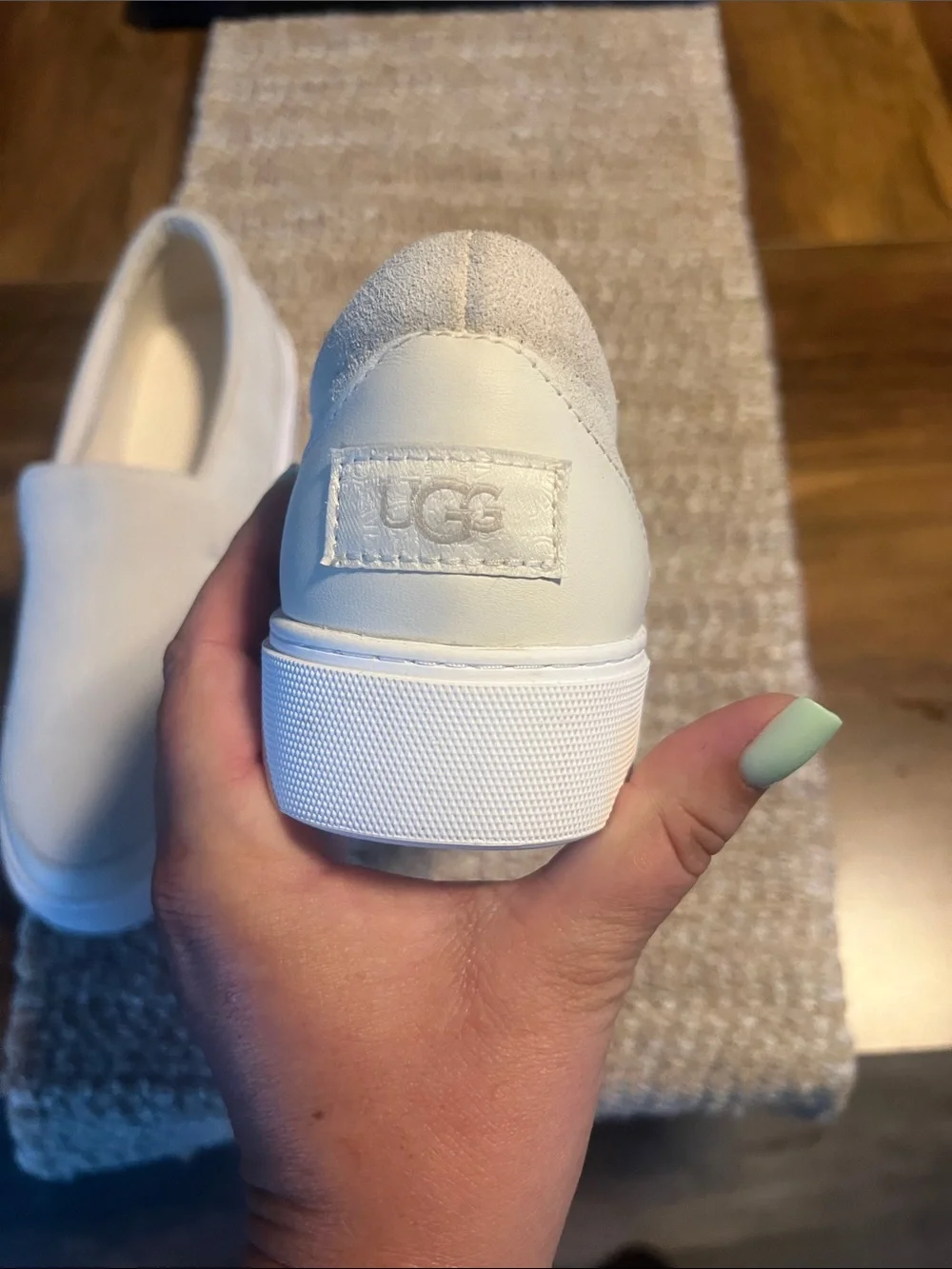 UGG Womens Slip-On Shoes in Light Beige Suede